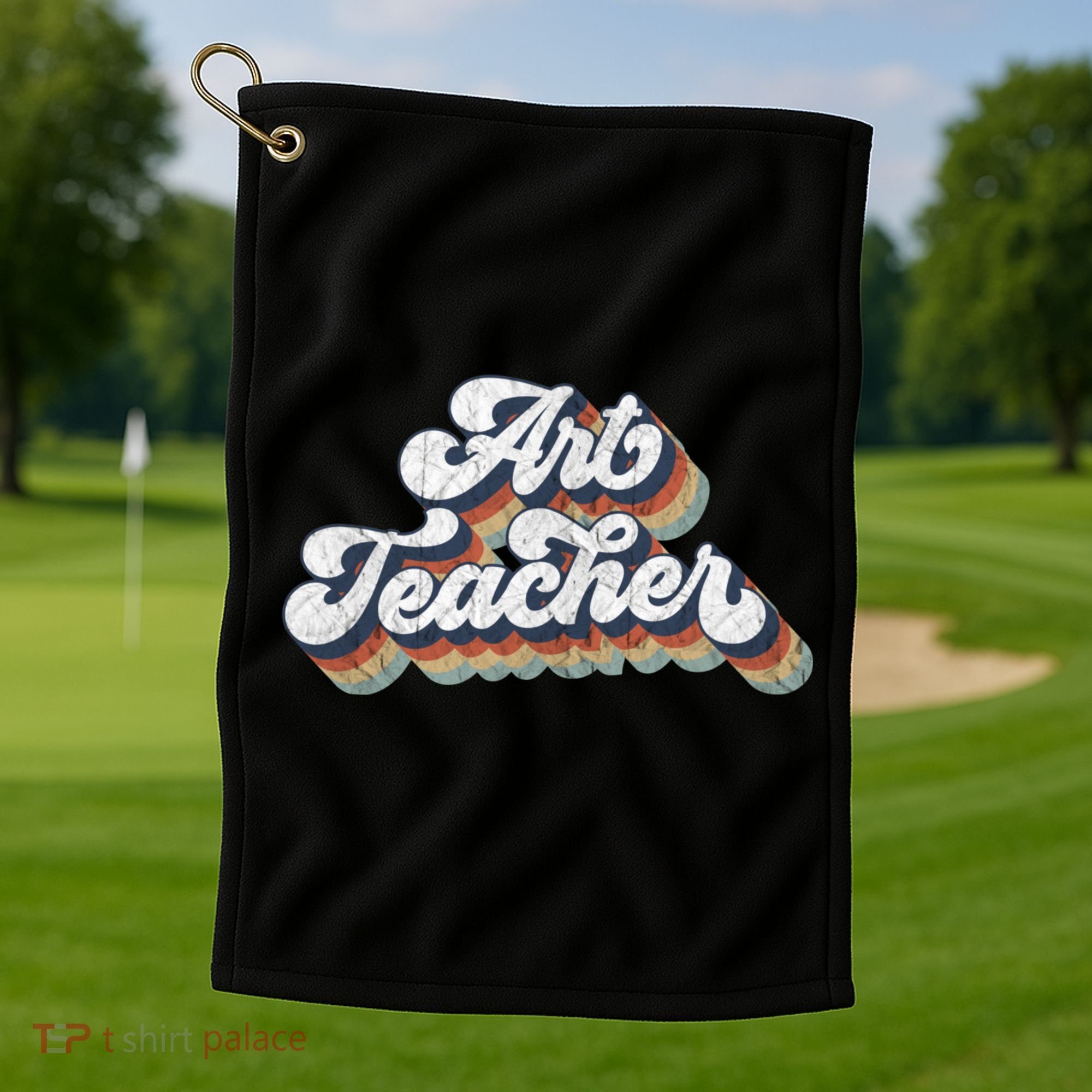 Retro Art Teacher For Artist Teacher Team Menn & Womenn Golf Towel