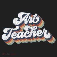 Retro Art Teacher For Artist Teacher Team Menn & Womenn Golf Towel thumb 3