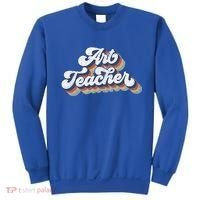 Retro Art Teacher For Artist Teacher Team Menn & Womenn Sweatshirt thumb 0