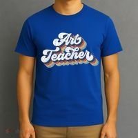 Retro Art Teacher For Artist Teacher Team Menn & Womenn T-Shirt thumb 3