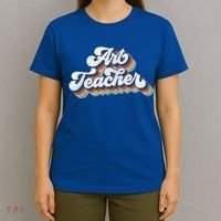Retro Art Teacher For Artist Teacher Team Menn & Womenn T-Shirt thumb 4