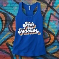 Retro Art Teacher For Artist Teacher Team Menn & Womenn Women's Tank Top thumb 3