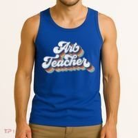 Retro Art Teacher For Artist Teacher Team Menn & Womenn Tank Top thumb 3