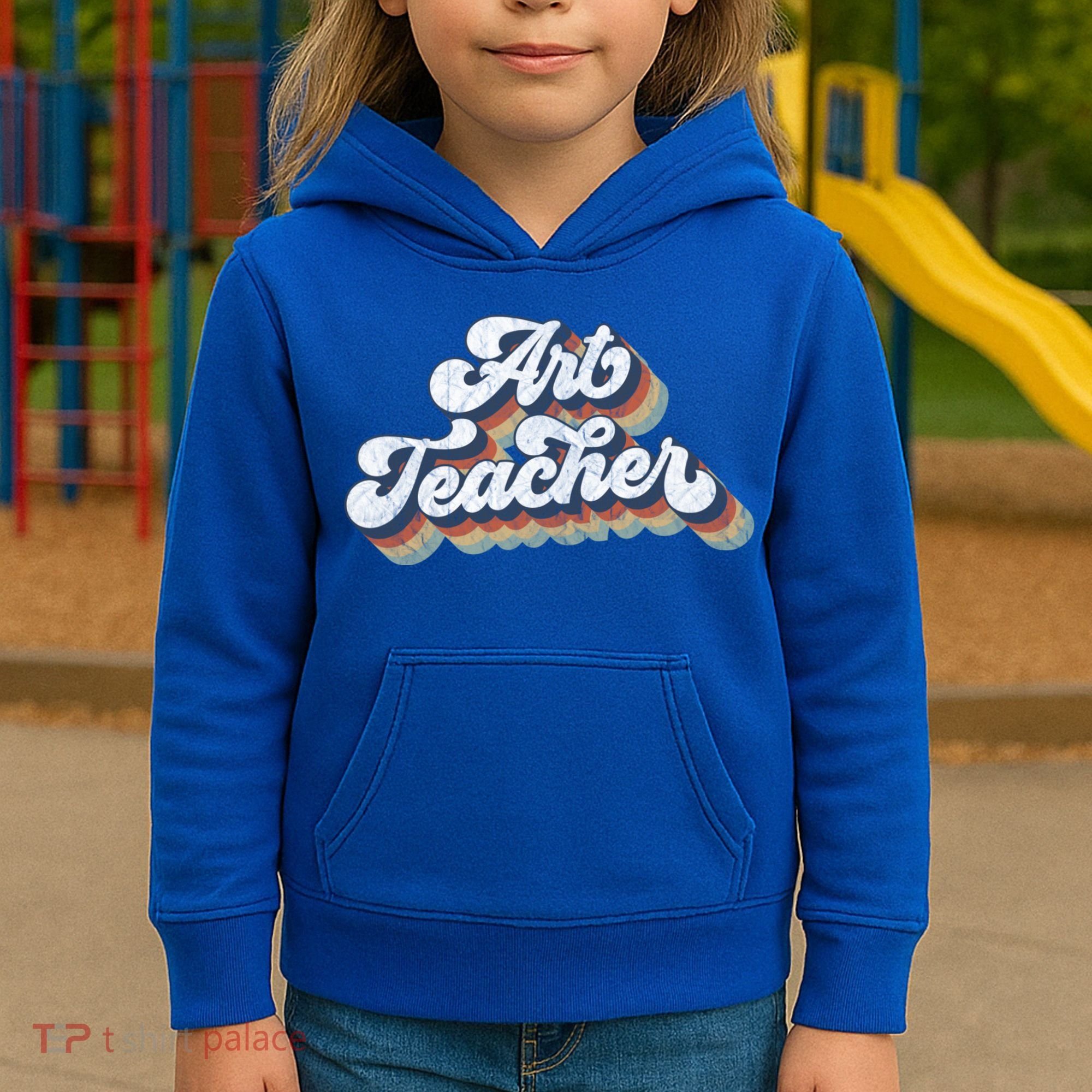 Retro Art Teacher For Artist Teacher Team Menn & Womenn Kids Hoodie
