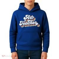 Retro Art Teacher For Artist Teacher Team Menn & Womenn Kids Hoodie thumb 4
