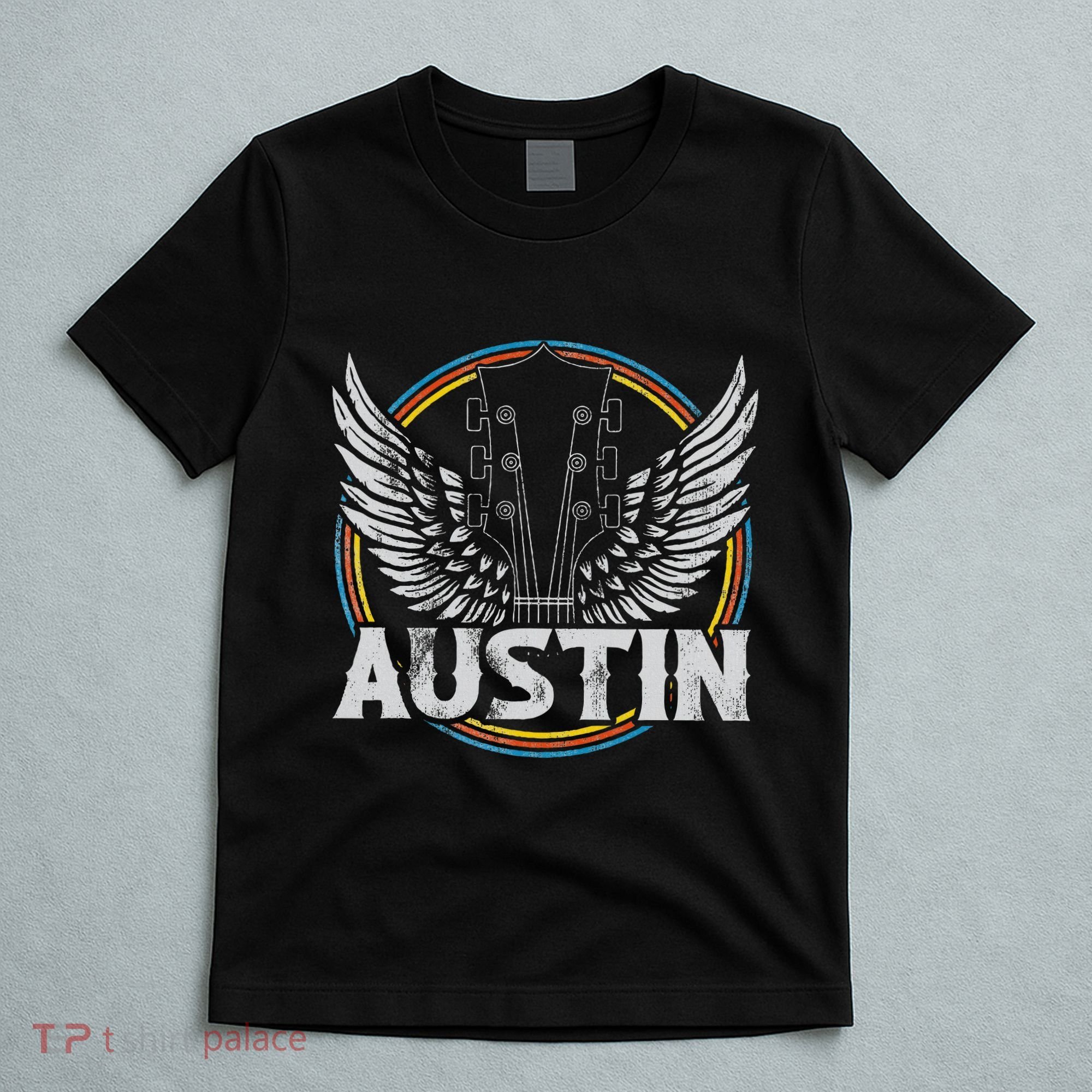 Retro Austin Texas Guitar Vintage Country Music Concert T-Shirt