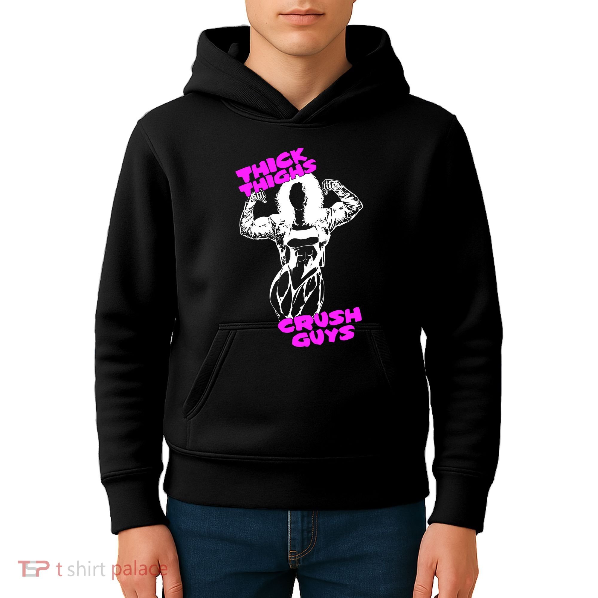 Raskol Apparel Thick Thighs Crush Guys Kids Hoodie