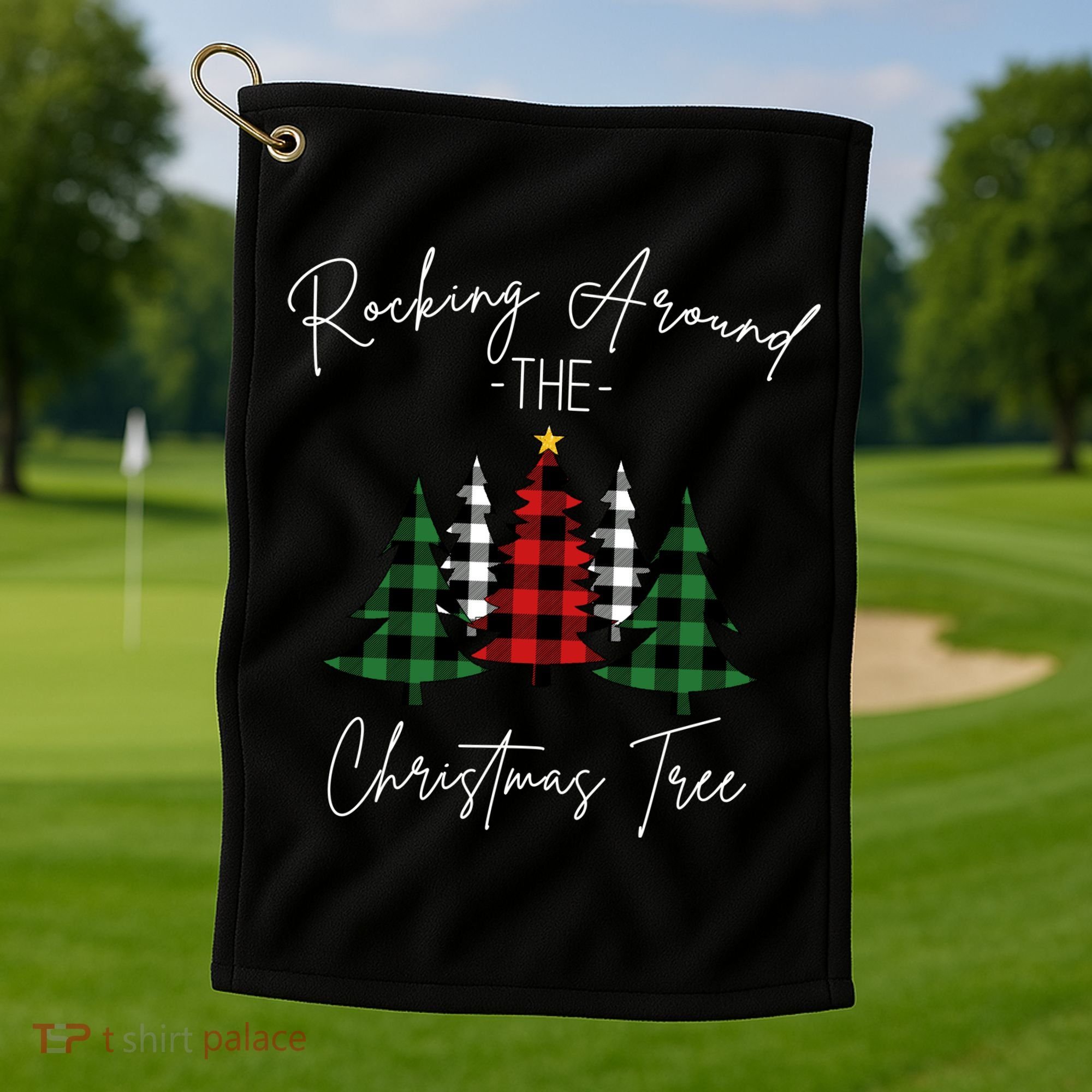 Rocking Around The Christmas Tree Golf Towel