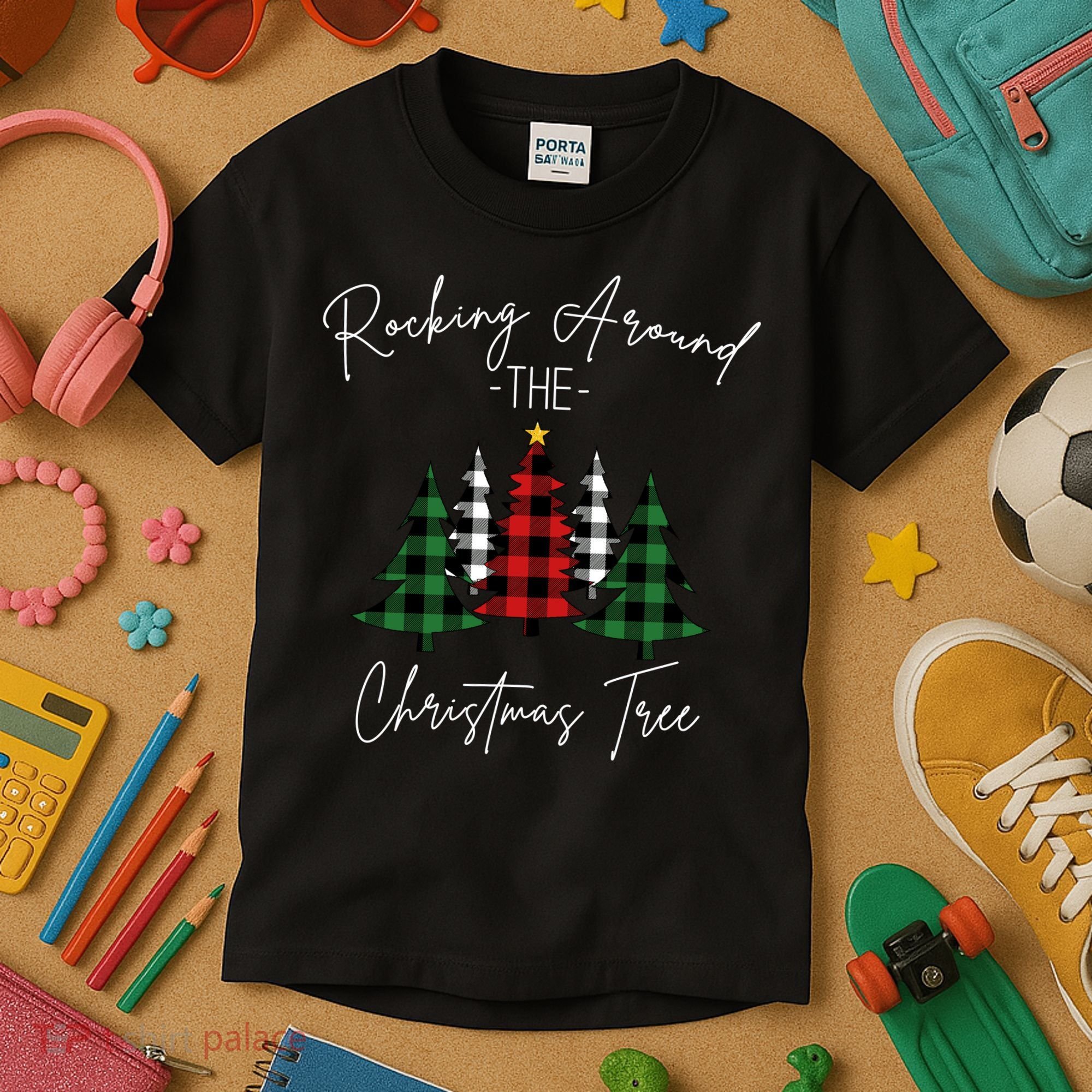 Rocking Around The Christmas Tree Kids T-Shirt