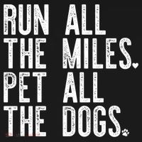 Run All The Miles Pet All The Dogs Funny Runner Running Meme Meaningful Gift USA-Made Doggie Bandana thumb 2