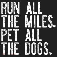 Run All The Miles Pet All The Dogs Funny Runner Running Meme Meaningful Gift Golf Towel thumb 3