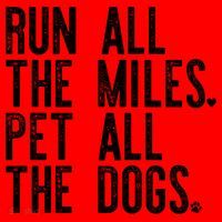 Run All The Miles Pet All The Dogs Funny Runner Running Meme Meaningful Gift Santa Hat thumb 1