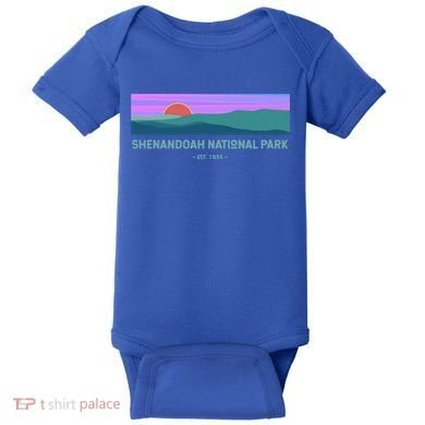 Retro Appalachian Trail Blue Ridge Shenandoah National Park Gift Baby Bodysuit