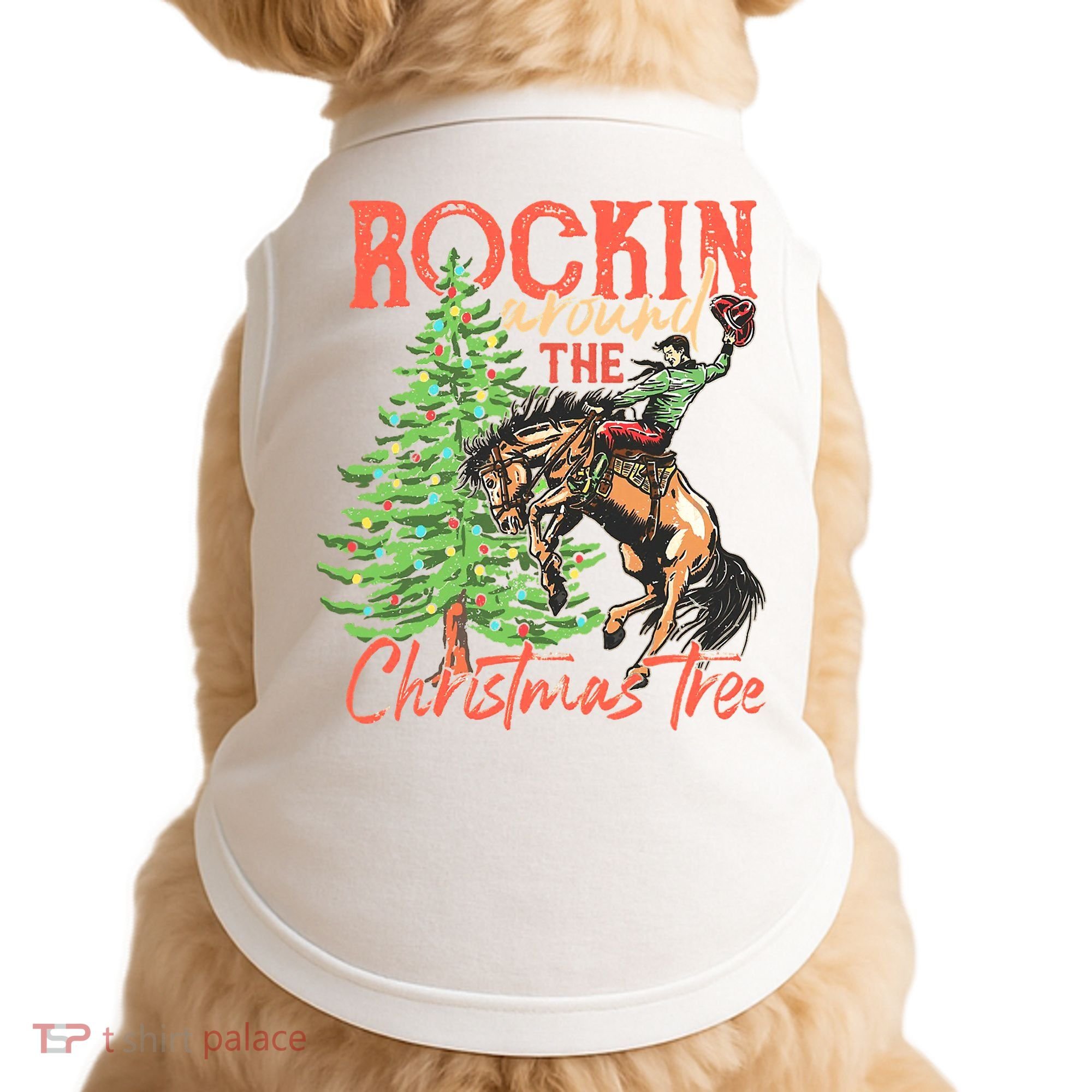 Rocking Around The Christmas Tree Christmas Cow Horse Doggie Tank