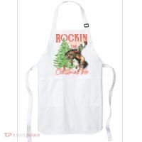 Rocking Around The Christmas Tree Christmas Cow Horse Apron thumb 0