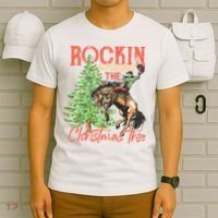 Rocking Around The Christmas Tree Christmas Cow Horse T-Shirt thumb 6