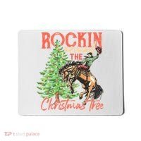 Rocking Around The Christmas Tree Christmas Cow Horse Mousepad thumb 0