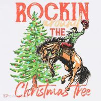 Rocking Around The Christmas Tree Christmas Cow Horse Women's Tank Top thumb 5