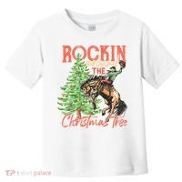 Rocking Around The Christmas Tree Christmas Cow Horse Toddler T-Shirt thumb 0