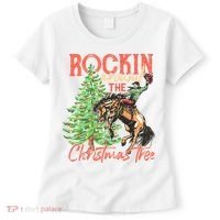 Rocking Around The Christmas Tree Christmas Cow Horse Women's T-Shirt thumb 0