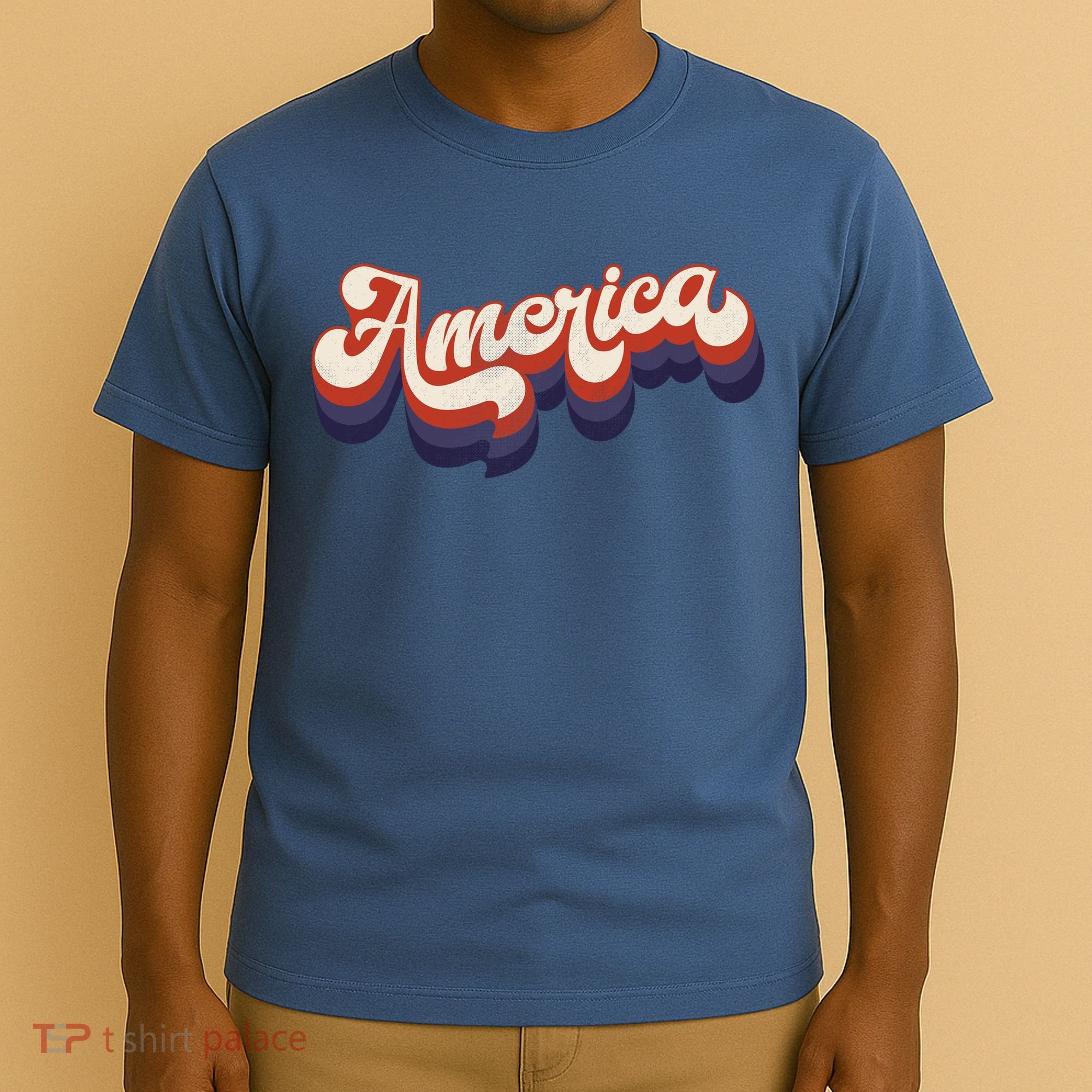 Retro America USA Vintage 4th Of July T-Shirt