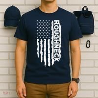 Roughneck - American US Flag Oilfield Patriot T-Shirt thumb 6
