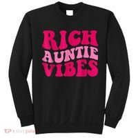 Rich Auntie Vibes Funny Aunt Saying Groovy Apparel Sweatshirt thumb 0