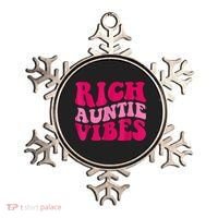 Rich Auntie Vibes Funny Aunt Saying Groovy Apparel Ornament thumb 0