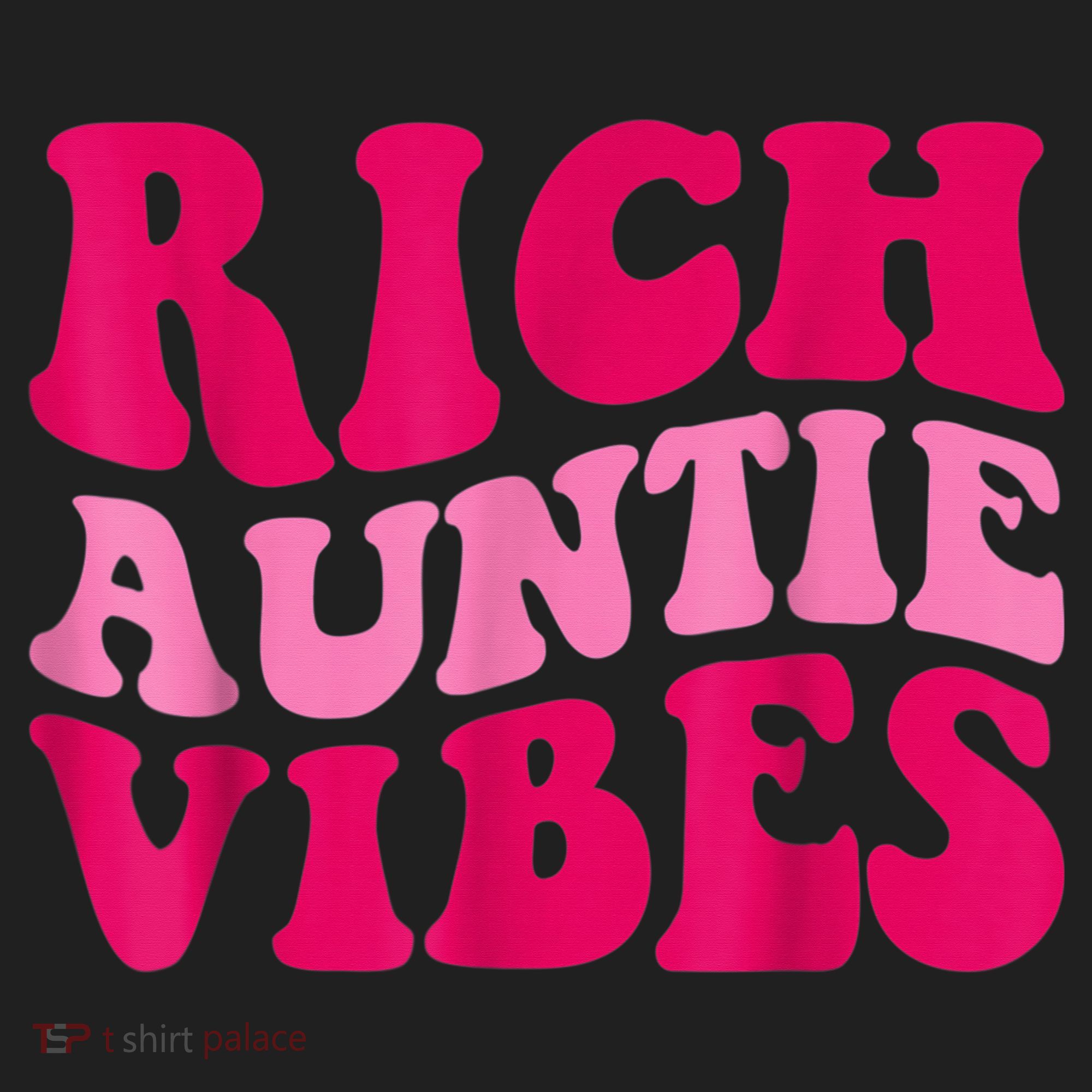 Rich Auntie Vibes Funny Aunt Saying Groovy Apparel Hat