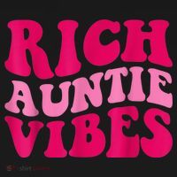 Rich Auntie Vibes Funny Aunt Saying Groovy Apparel Toddler Hoodie thumb 2