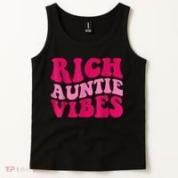 Rich Auntie Vibes Funny Aunt Saying Groovy Apparel Tank Top thumb 2