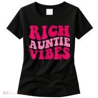 Rich Auntie Vibes Funny Aunt Saying Groovy Apparel Women's T-Shirt thumb 0