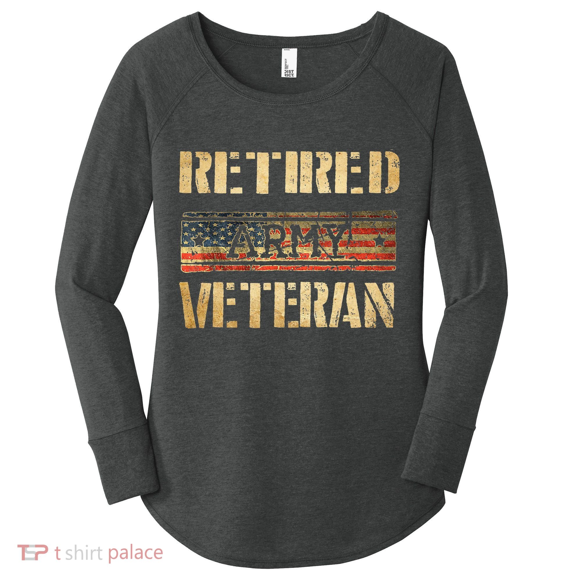Retired army veteran Women's Perfect Tri Tunic Long Sleeve Shirt