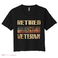 Retired army veteran Women's Crop Top Tee thumb 0
