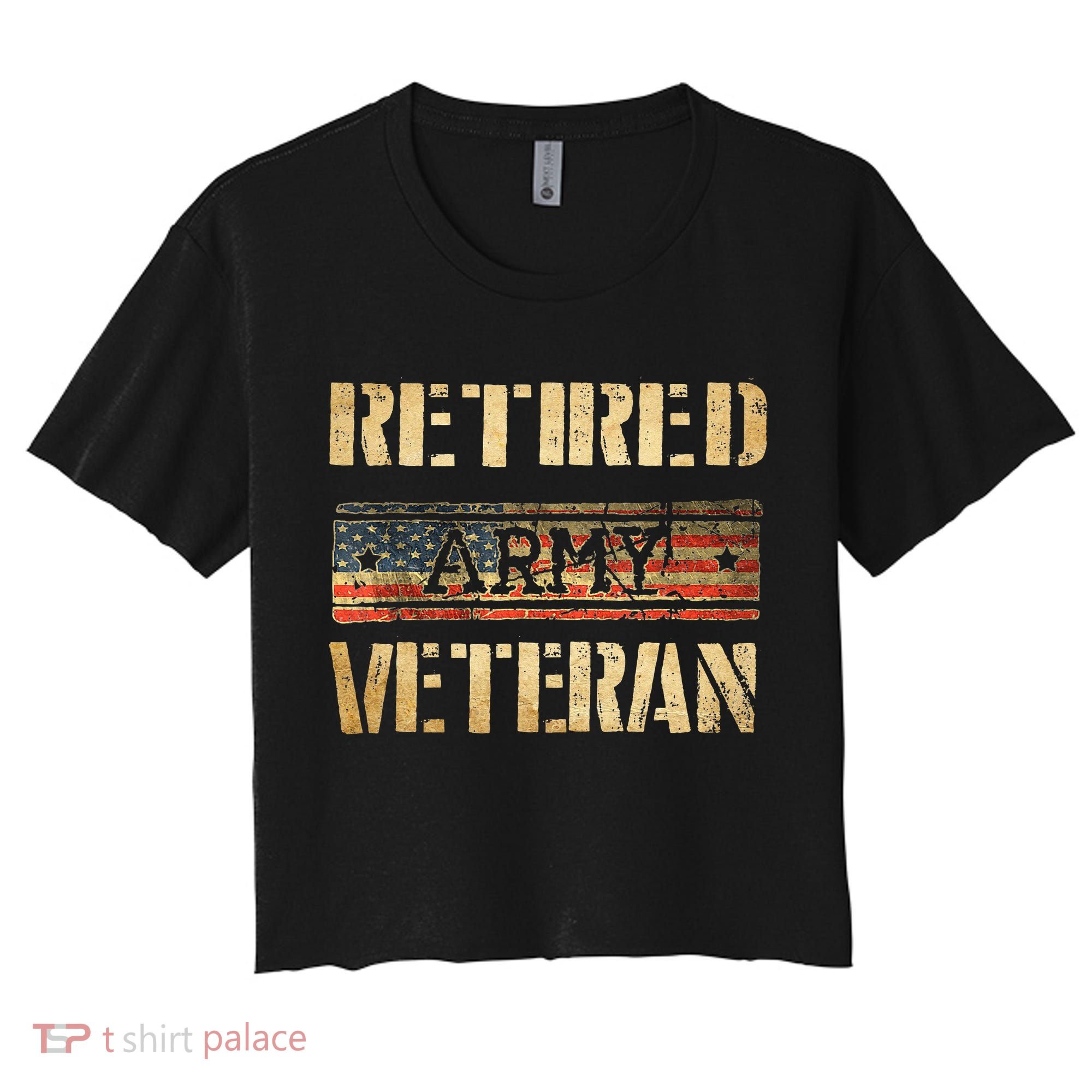 Retired army veteran Women's Crop Top Tee