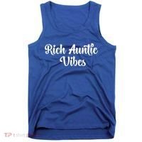 Rich Auntie Vibes Aunt Best Aunty Mothers Day Birthday Gift Tank Top thumb 0