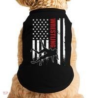 Retro American Wrestling Apparel US Flag Wrestling Doggie Tank thumb 0