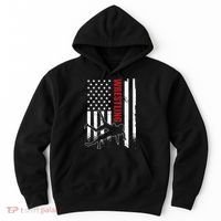 Retro American Wrestling Apparel US Flag Wrestling Hoodie thumb 0