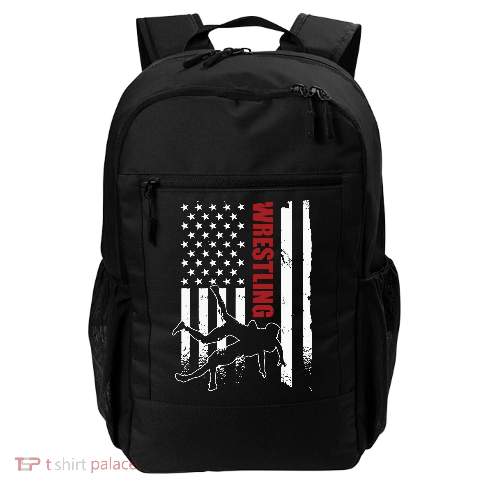 Retro American Wrestling Apparel US Flag Wrestling Backpack