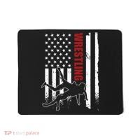 Retro American Wrestling Apparel US Flag Wrestling Mousepad thumb 0