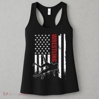 Retro American Wrestling Apparel US Flag Wrestling Women's Tank Top thumb 3