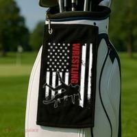 Retro American Wrestling Apparel US Flag Wrestling Golf Towel thumb 2