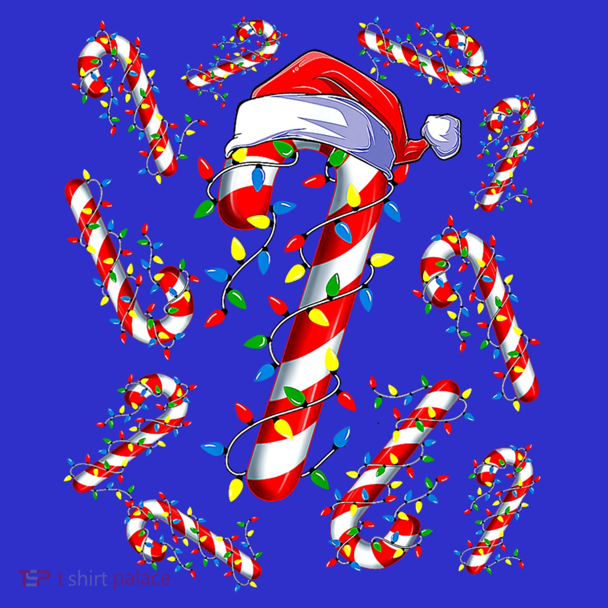 Red And White Candy Cane Santa Christmas Funny Xmas Lights Funny Gift Coaster