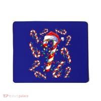 Red And White Candy Cane Santa Christmas Funny Xmas Lights Funny Gift Mousepad thumb 0