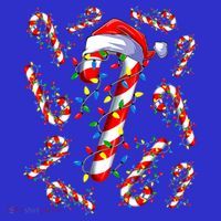 Red And White Candy Cane Santa Christmas Funny Xmas Lights Funny Gift Mousepad thumb 1