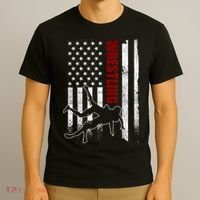 Retro American Wrestling Apparel US Flag Wrestling T-Shirt thumb 3