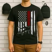 Retro American Wrestling Apparel US Flag Wrestling T-Shirt thumb 6