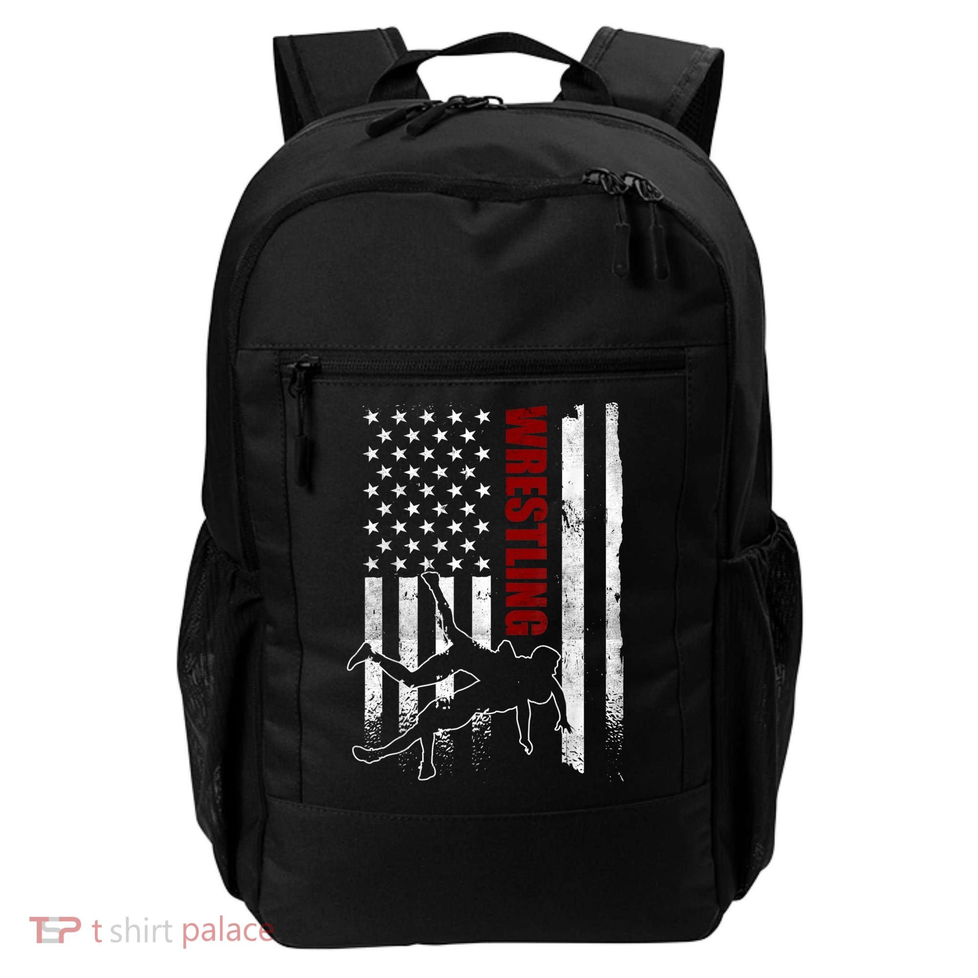Retro American Wrestling Apparel US Flag Wrestling Backpack