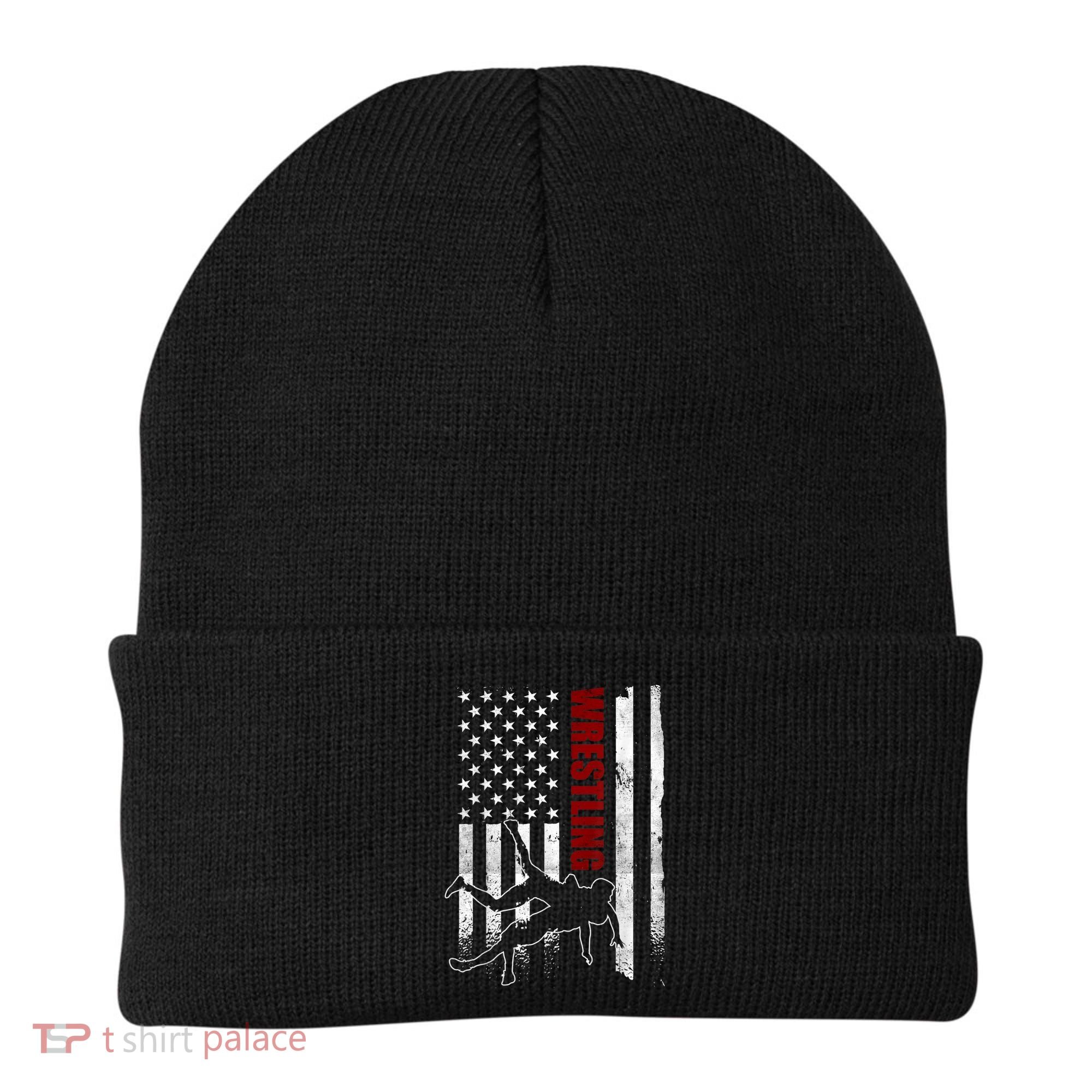 Retro American Wrestling Apparel US Flag Wrestling Beanie