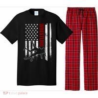 Retro American Wrestling Apparel US Flag Wrestling Pajama Set thumb 0